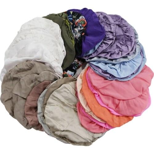 Silk Shower Cap 100% Natural Silk Fabric Women Caps for Hair Treatment Free Size No Waterproof Elastic Band Random Color 1pc