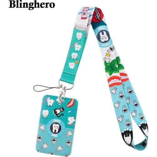 CB449 Protect Teeth Doctor Nurse Lanyard Badge ID Cell Phone Rope Key Lanyard Neck Straps Accessories Straps Gift For Dentist