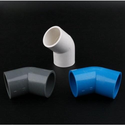 PVC ID 40mm 45 Degree Elbow Connector Water Tank Water Pipe Joints Fish Tank Aquarium Supplies Garden Irrigation Tube Accessory