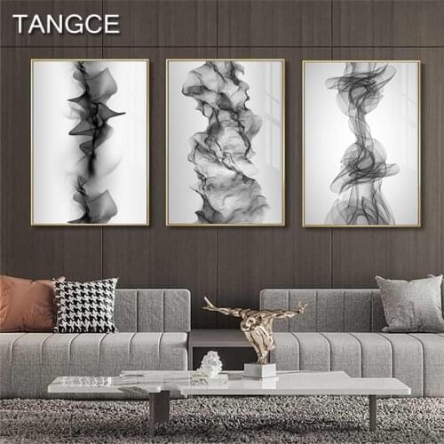 Modern Simplicity Black White Gray Line Canvas Poster N Print Nordic Creative Wall Art Painting Abstract Picture Room Decoation