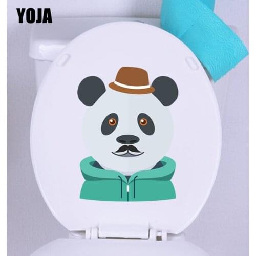 YOJA 17.9X23.8CM Fashion Panda Toilet Decal Wall Sticker Living Room Home Decor Modern Cartoon T3-1133