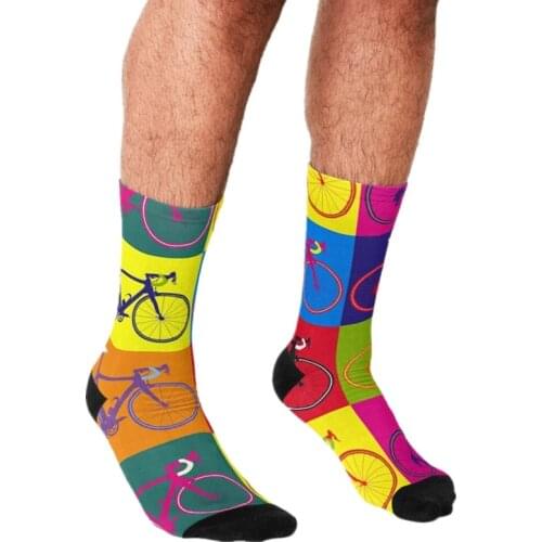 2021 Funny Bike Mens socks Bike Andy Warhol Printed Bicycle hip hop Men Happy Socks boys street style Crazy Socks for men