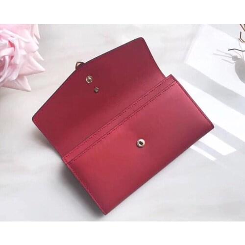 2021 Spring New Fashion Women Wallet Genuine Leather Long Wallet With Zipper Cow Leather Sylvie Luxury Designer Top Quality