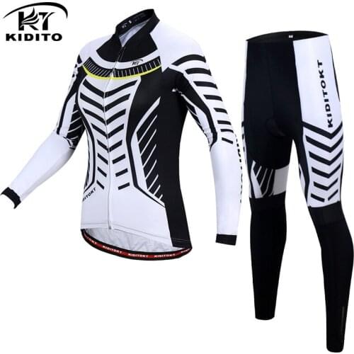Kiditokt Female Autumn Bicycle Long-jerseys Suit Sunscreen Spring And Autumn Anti-skid Belt Breathable Mountain Road Bike Suit