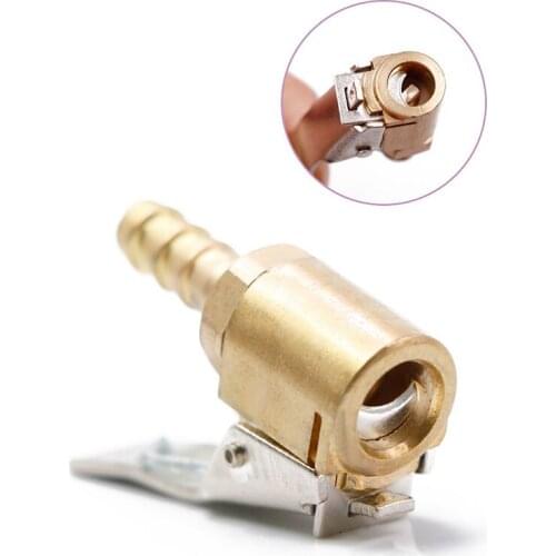 1PC Car Auto Brass 6mm Tyre Wheel Tire Air Chuck Inflator Pump Valve Clip Clamp Connector Adapter Car Accessories For Compressor