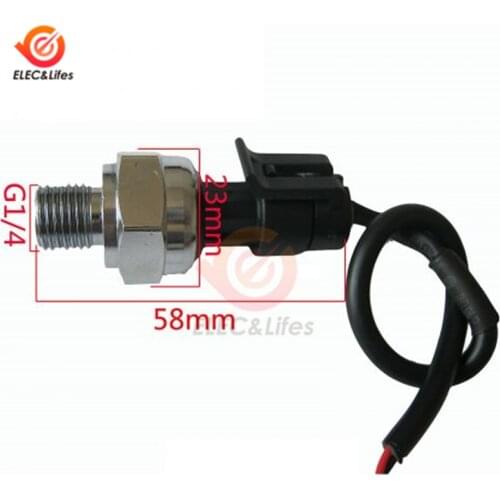1Pcs Stainless Steel DC 5V G1/4 Pressure Sensor Transmitter Pressure Transducer 1.2 MPa 174 PSI For Water Gas Oil