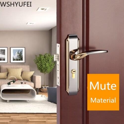 1pcs high quality indoor home bedroom door lock handle home mute room door strong magnetic lock to the left and right