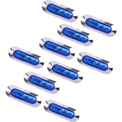 10Pcs 12V-24V Universal Side Indicator Light LED Marker Turning Lamp for Pickups Truck Boat SUV Van Caravan Trailer Clearance
