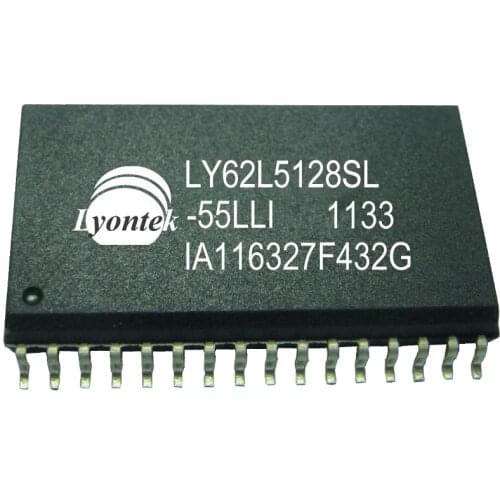 20pcs New Original LY62L5128SL-55LLI 4M Low Power SRAM 512K x 8 SOP(32) 55ns 2.7 to 3.6V -40~85°C