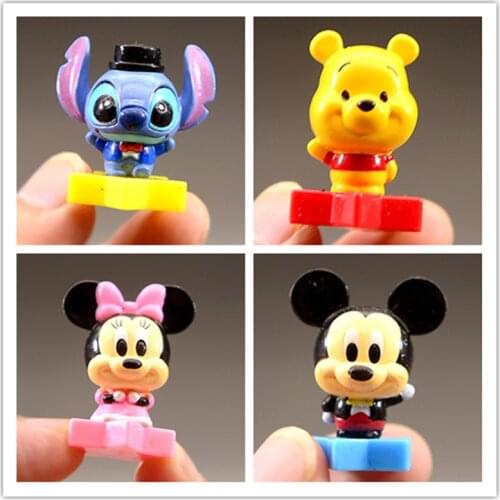 24piece 2.6cm high quality couples mickey mouse and minnie mouse winnie the pooh stitch collection figure toys