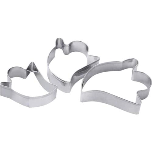 3 Pcs/Set Stainless Steel Halloween Ghost Cookie Cutters Cake Fondant Decorating Tool DIY Mould Cookies Baking Mold