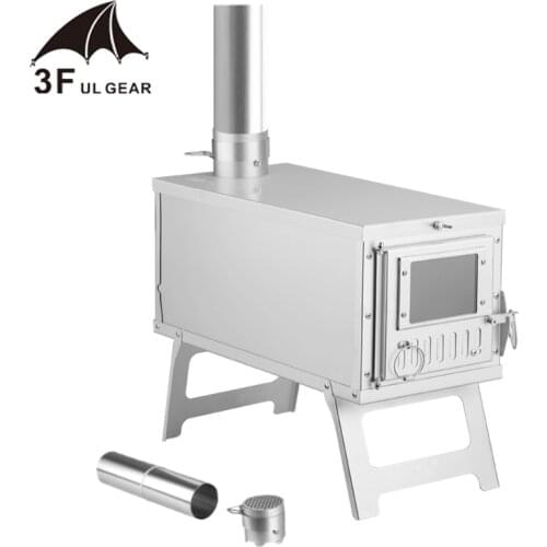3F UL GEAR Wood Stove Outdoor Ultralight 304 Stainless Multipurpose Camping Tent Heating Stove Outdoor Survival Portable Warm