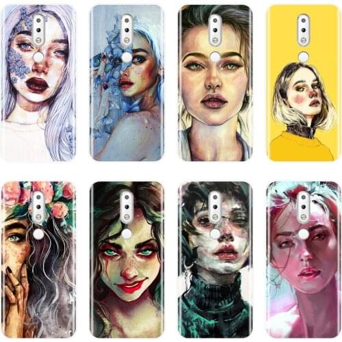 Phone Case For Nokia 7.1 6.1 5.1 3.1 2.1 Plus Art Girl Yellow Aesthetic Silicone Soft Back Cover For Nokia 2.1 3.1 5.1 6.1 7.1