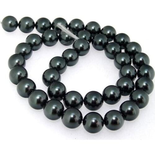 Black South Seashell Pearl Loose Beads 14inches One Full String AA 10MM DIY Jewelry For Necklace LS3-061