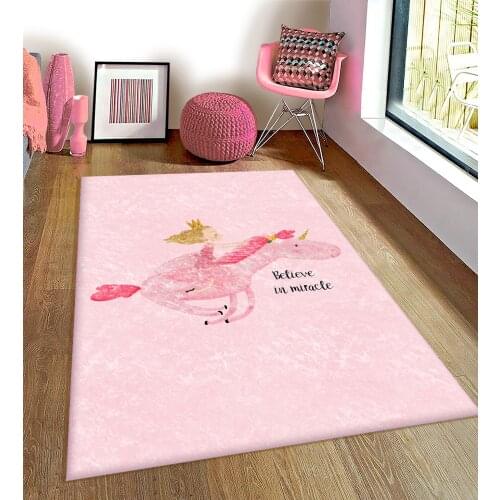Bicycle Flower Nostalgia Birds pattern Kids Room Rug Play Mats Rug Crawling Mat
