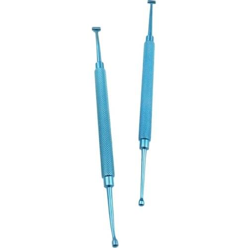 Double-ended Ophthalmic Tweezers Ophthalmic Forceps Titanium Scleral Depressor 130mm Long Autoclavable Ophthalmic Instrument