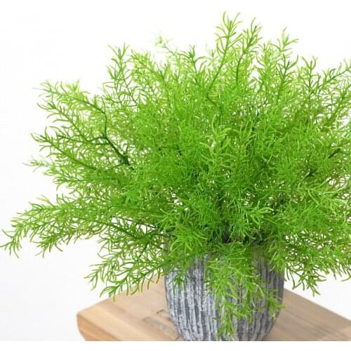 Hot selling green plastic wealth grass asparagus artificial plant artificial plant flower Babysulf wedding Christmas home decora