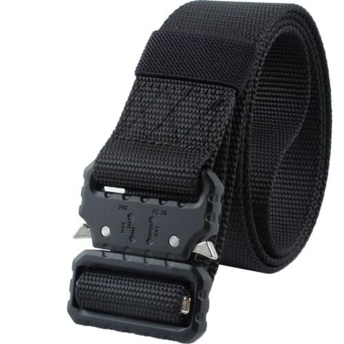 LTOHEYN 3.8cm width Tactical Nylon Belt Unisex Military Training Tactical Hunting Belt Man Adjustable Quick Release Nylon Belt