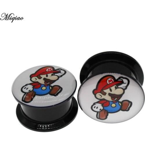 Miqiao 2pcs Hot sale new acrylic cartoon character 6mm-25mm ear expansion exquisite body piercing