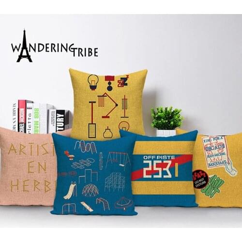Cartoon Pillow Covers Number Cushion Case Letters Decorative Cases Interesting Home Decor Cushions 45 x 45 Throw Pillow Cover
