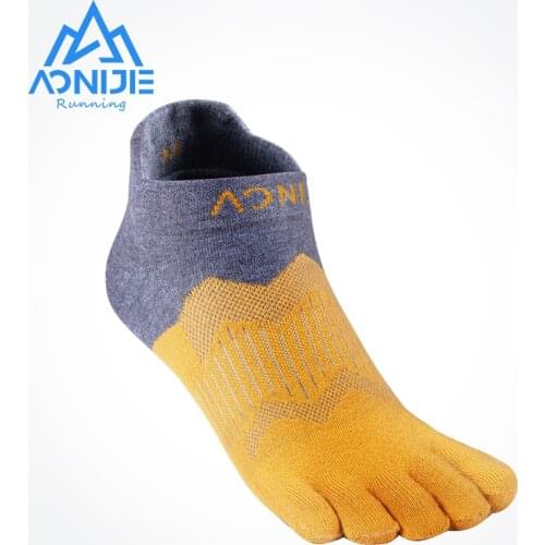 2 Pairs AONIJIE E4810 Ultra Run Five Toe Socks Low Cut Socks Toesocks For Running Marathon Race Trail