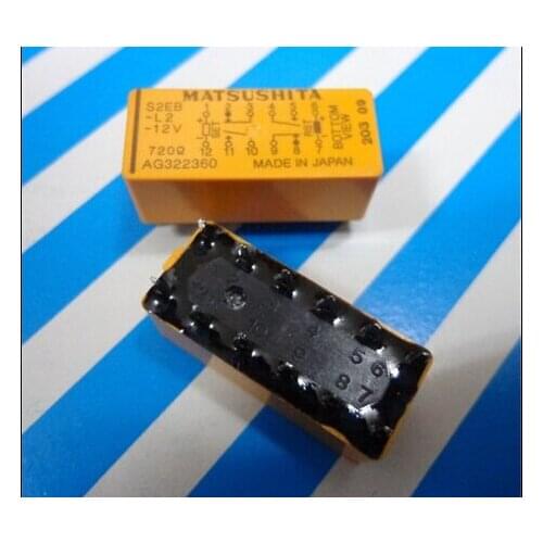 NEW relay S2EB-L2-12V S2EB-L2 12V S2EBL212V S2EB-12V S2EB L2 12VDC DC12V 12V DIP12 2pcs/lot