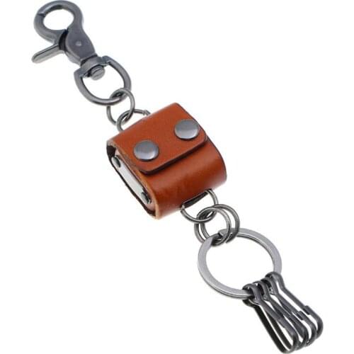 Punk Fashion Dice Bag Keychains Gothic Metal Leather Hanging Pendant Alloy Car Key Chain Holder Vintage Keyring Men Jewelry Gift