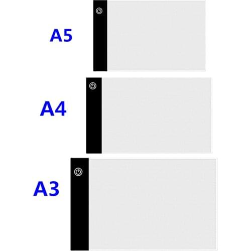 A3/A4/A5 Size Drawing Tablet Led Light Pad Tablet Diamond Painting Tools Eye Protection Bright Copy Board Diamond Embroidery art