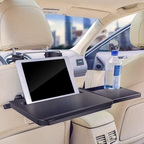 Universal Car Steering Wheel Seat Tray Desk Travel Table Laptop Tablet Desk Headrest Tray for Work Writing Eating Easy install