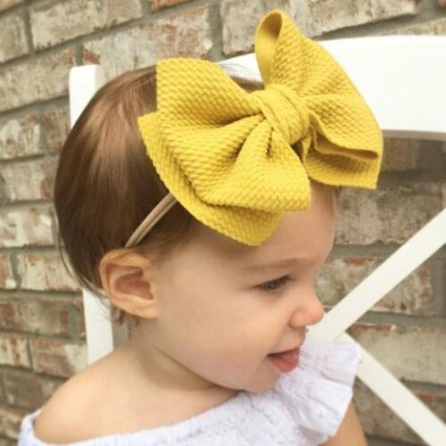 Ins Baby Soft Hairband Bowknot Headwear Cute Girl Hair Accessories Fashion Party Adjustable Elastic Band