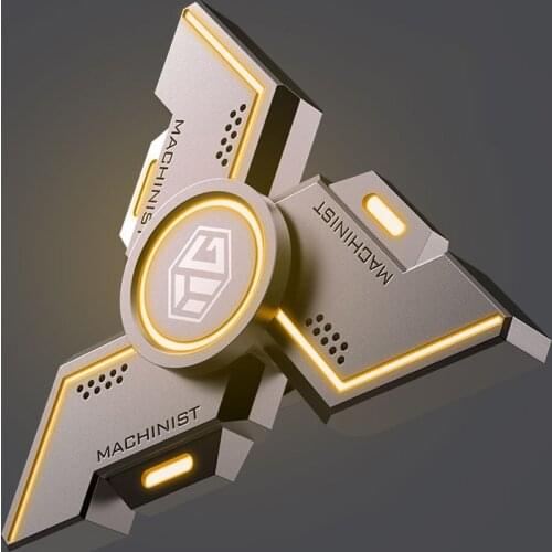 Luminous Fidget Hand Spinner Alloy Metal Relief Stress Kids Office Adults R188 Silent Bearing Fingertip Gyro Glow Gifts Box