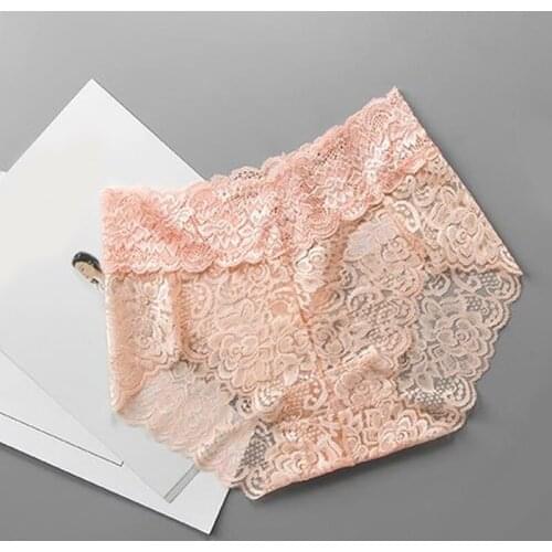 Women Underwear Middle Waist Comfortable Culotte Femme Sexy womens Panties Lace Hollow Out Underpants Intimates