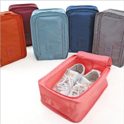 Convenient Travel Storage Bag Nylon 6 Colors Portable Organizer Bags Shoe Sorting Pouch multifunction