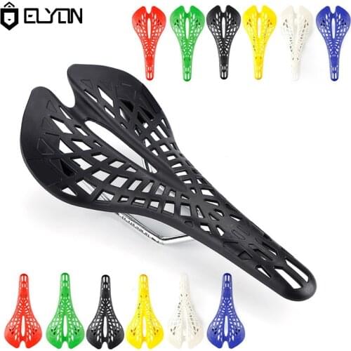 ELYON Bicycle Saddle Seat PVC Ultralight Mountain Bike Seat Hollow Breathable Cushion MTB Road Cycling Parts Sillin Bicicleta
