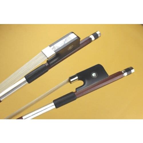 High quality Brazil wood double bass bow 3/4 ebony frog Mongolia horse hair