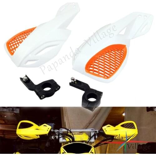 Motorcycle White 7/8" Handguard Protector Motocross Universal Hand Guards For Kawasaki Honda Yamaha Suzuki SX EXC XCW SMR