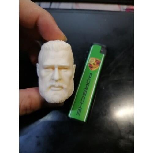 1/6 Scale Rough Uncle Male Unpainted Head Big Beard for 12''Figure Toys Gifts Collections DIY
