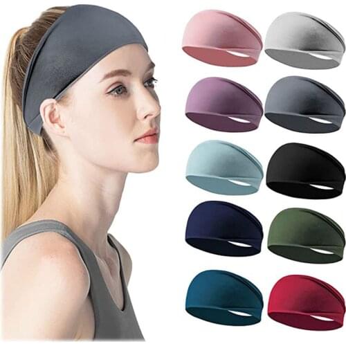 1Pcs Absorbent Sport Headband Running Cycling Yoga Sweat Headbands Women Men Hair Bands Hair Ribbon Fitness Gym Yoga Accessories