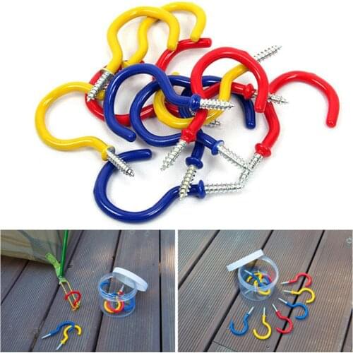 10Pcs Hook Design Deck Nail Convenient Iron Outdoor Camping Setscrew for Tent