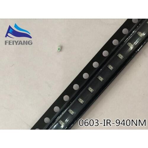 1000PCS 0603 1608 1.6*0.8*0.6mm 940nm SMD infrared lamp IR LED 1.3-1.5V 18-20mW Light beads WHOLESALE
