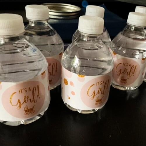 12pcs "It is a Boy!/It is a Girl!" Adhesive Bottle Label Sticker Baby Shower 1st Birth day Party Decoration Gender Reveal Party