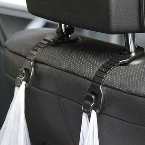 2 Pcs Car Seat Back Hooks Set Clips Bags Hanger Holder Universal Car Organizer Automobiles Headrest Mount Storage Hooks