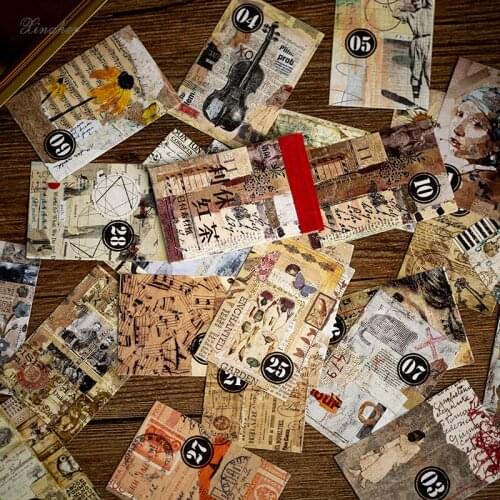 31pcs Collection of years series Material Paper Junk Journal Planner Craft Paper Scrapbooking Vintage Deco DIY Craft Photo Album