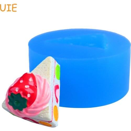 GYL408U 26.1mm 3D Fruit Cream Cake Mold - Strawberry Sandwich Silicone Mold Candle, Baking Biscuit Tools, Resin Clay, Soap Mold