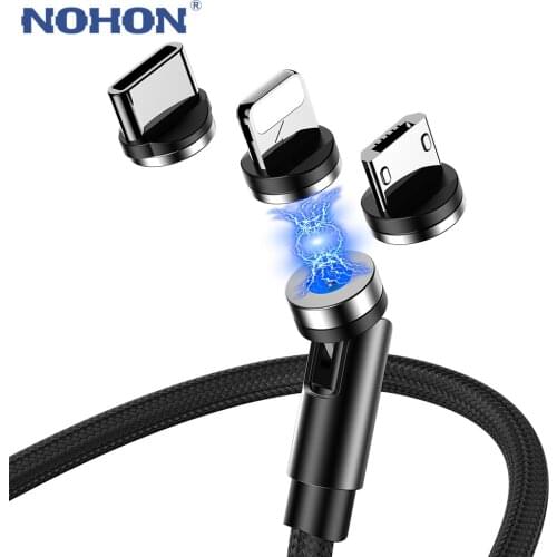 540 Magnetic USB Type C Micro Android Cable Fast Charge Magnet Phone Charger For iPhone 12 11 X 7 8 Plus Huawei Xiaomi Samsung