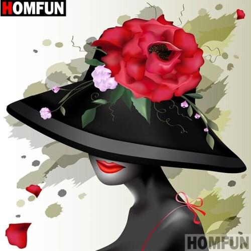 HOMFUN Full Square/Round Drill 5D DIY Diamond Painting "beauty" Embroidery Cross Stitch 5D Home Decor A07296