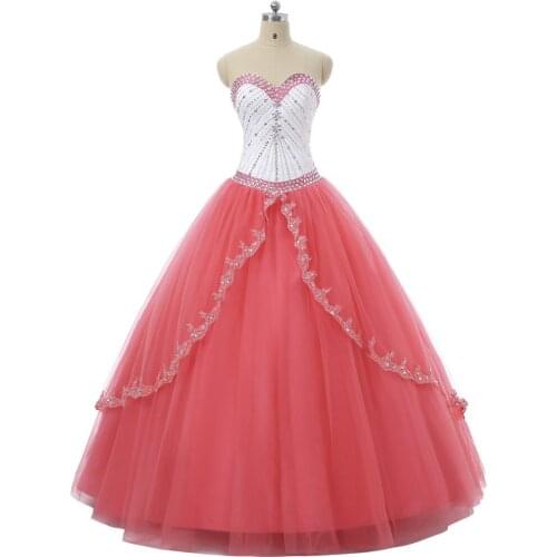 Angelsbridep Sweetheart Ball Gown Quinceanera Dresses 2021 Charming Appliques Crystals Sweet 16 Dresses Birthday Party Dresses