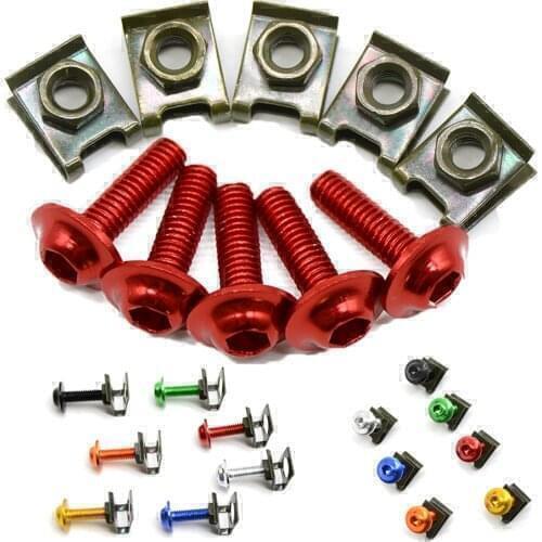 For Honda VFR NC 700 750 800 1200 F VFR750 VFR800 VFR1200 5 pieces 6mm motorbike screwse body fairing