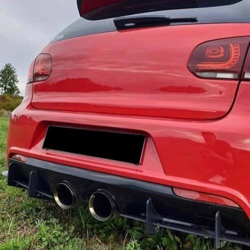 For Volkswagen Golf 6R Golf Mk6 R Car Rear Bumper Diffuser Flag Spoiler Splitter Accessories Car Styling