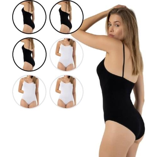 FORMeasy 6 Pack 3 White 3 Black Seamless Bodysuit